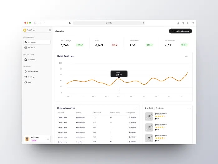 AI Product Listing Web Application