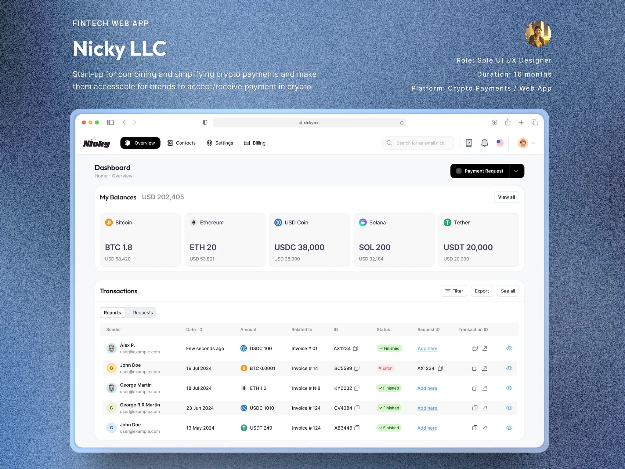Nicky - Web App Redesign