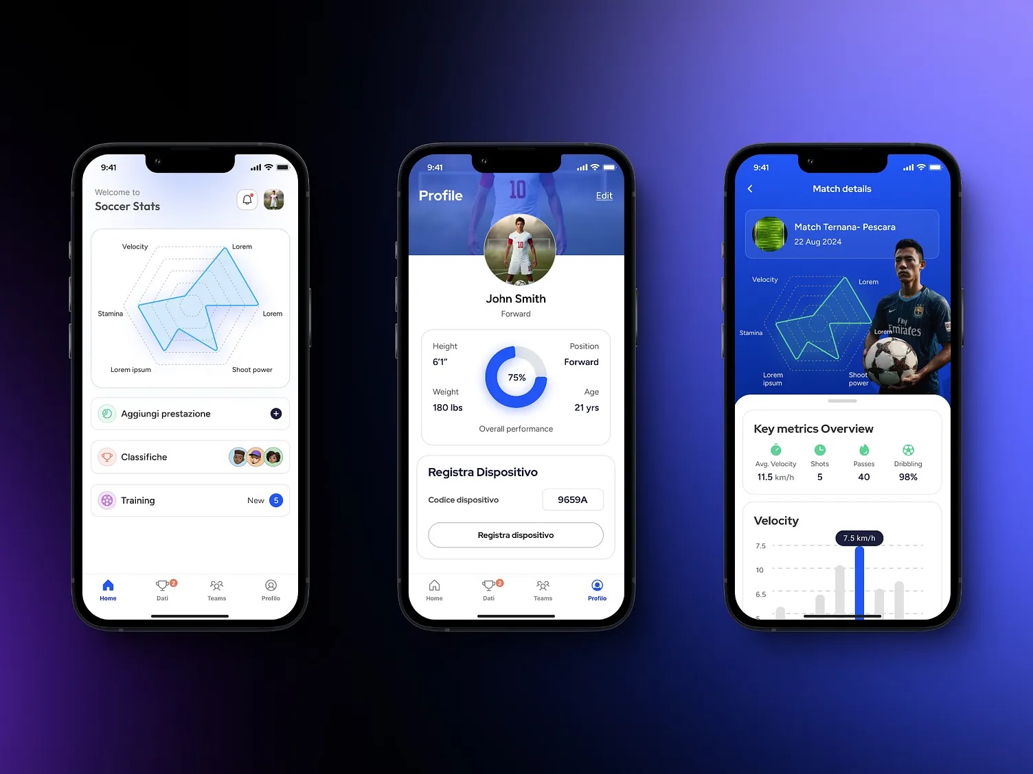Sports Mobile App UI UX